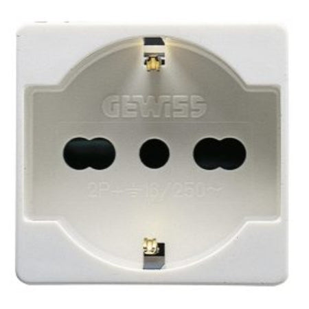 PRESA SCHUKO 2P+T 16A SERIE GEWISS SYSTEM COLORE BIANCO