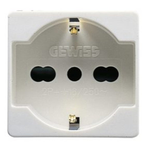 PRESA SCHUKO 2P+T 16A SERIE GEWISS SYSTEM COLORE BIANCO