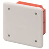 CASSETTA DI DERIVAZIONE DA INCASSO PER PARETI IN MURATURA 160X130X70 - COPERCHIO BIANCO
