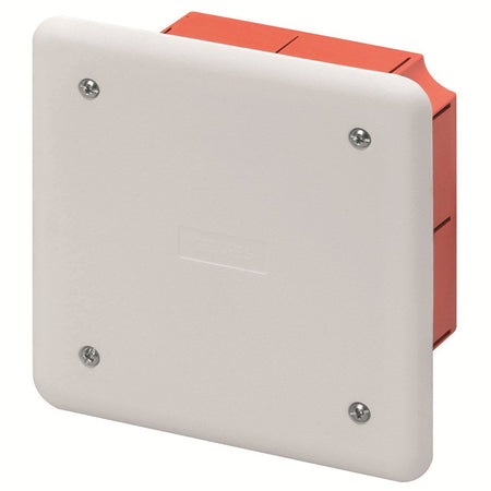 CASSETTA DI DERIVAZIONE DA INCASSO PER PARETI IN MURATURA 160X130X70 - COPERCHIO BIANCO