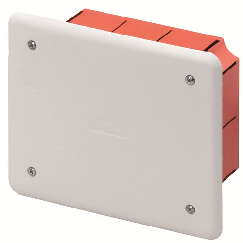 CASSETTA DI DERIVAZIONE DA INCASSO PER PARETI IN MURATURA 118X96X70 - COPERCHIO BIANCO