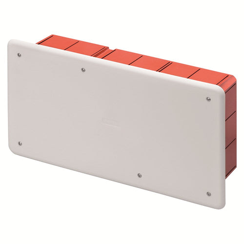 CASSETTA DI DERIVAZIONE DA INCASSO PER PARETI IN MURATURA 294X152X75 - COPERCHIO BIANCO