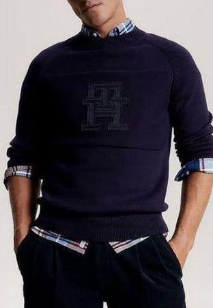 Tommy Hilfiger FELPA monogram crew neck da uomo