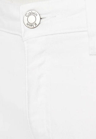 calvin klein jeans MID RISE SLIM ANKLE-WHITE da donna