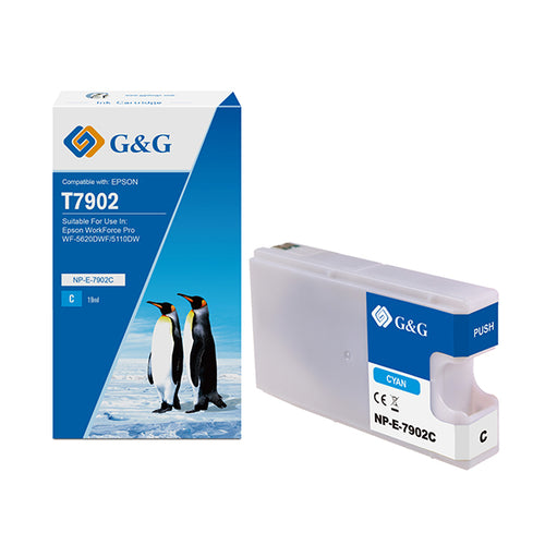 Cartuccia Ink Compatibile Gg Ciano Per Epson Workforce Pro Wf-5620Dwf/Wf-5110Dw