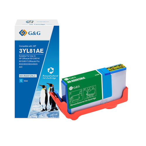 Cartuccia Ink Compatibile Gg Ciano Per Hp Officejet 8012/8014/8015/8017
