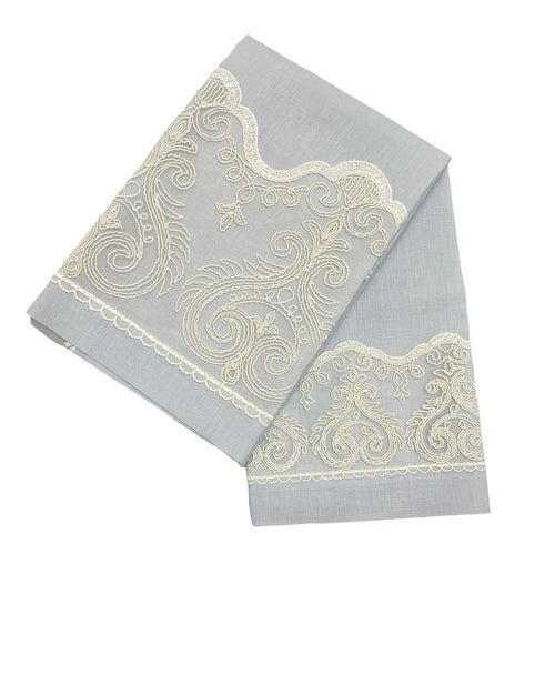 Set Asciugamani Opera Prima Lilibet  100% Lino