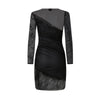 Pinko vestiti casual donna pinko - backgammon abito patch pizzi - nero da donna