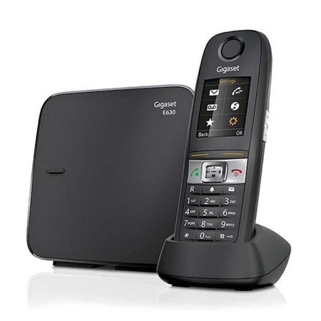 Telefono fisso Gigaset E630 nero - Resistente agli urti, all'acqua e alla polvere - Vivavoce - ID chiamante