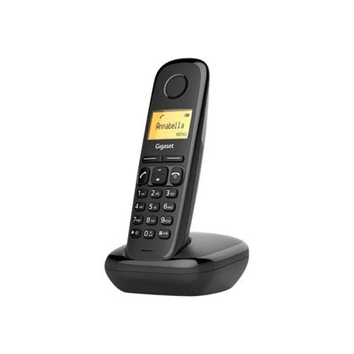 Telefono fisso GIGASET A170 - Display retroilluminato - Rubrica da 50 contatti - Batteria ricaricabile - Nero