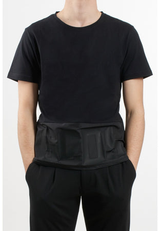 GCDS T-SHIRT BAND LOGO NYLON REGULAR T-SHIRT da uomo