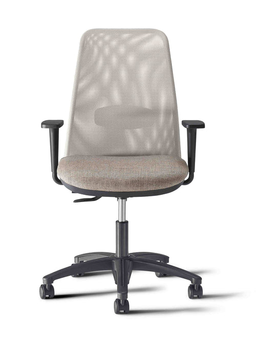 Sedia ergonomica in rete con supporto lombare regolabile integrato e braccioli
