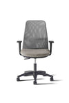 Sedia ergonomica in rete con supporto lombare regolabile integrato e braccioli