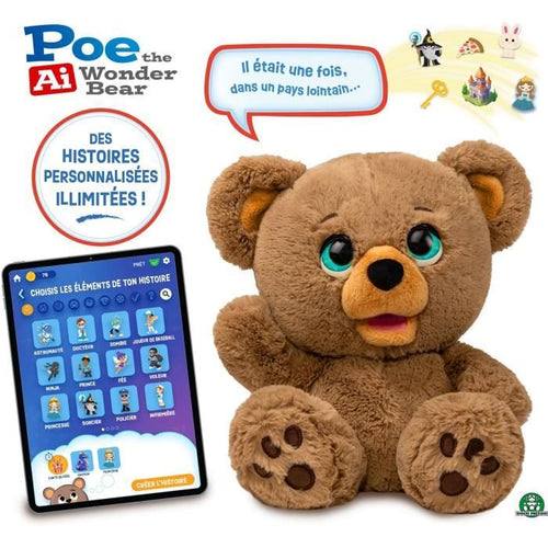 Peluche interattivo - GIOCHI PREZIOSI - Orsetto creatore di storie di Poe - da 4 anni - LAY00