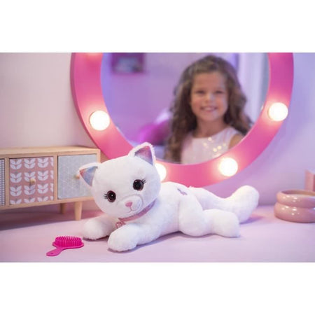 Peluche - Gipsy Toys - Gatto Cuty Bella Fashionista - 30 cm - Bianco Rosa
