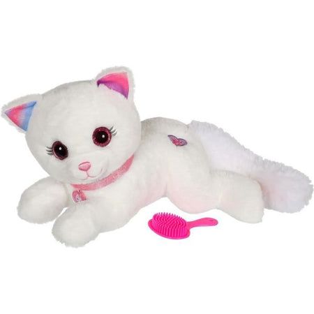 Peluche - Gipsy Toys - Gatto Cuty Bella Fashionista - 30 cm - Bianco Rosa