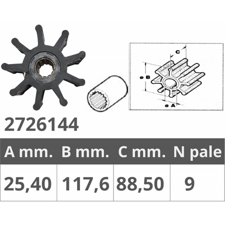Girante Jabsco 17240-0001E1879-0001