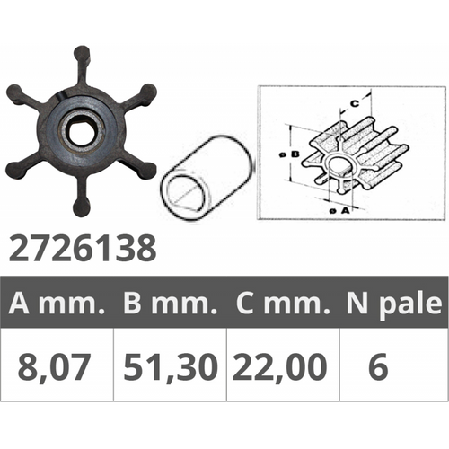 Girante Jabsco 6303 John. 09-824 P