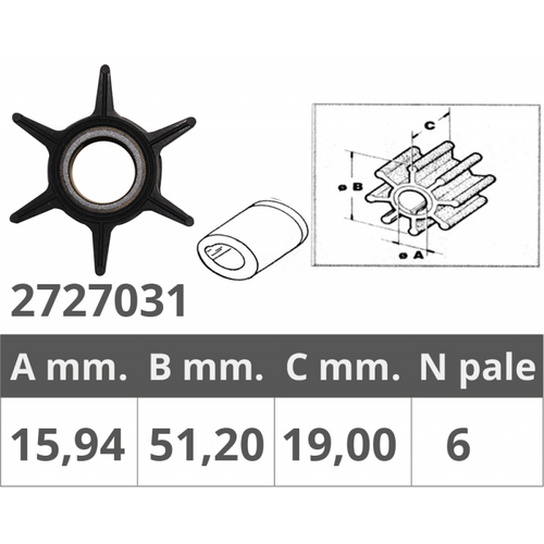 Girante Johnson/E.2T 20-25-30-35Hp