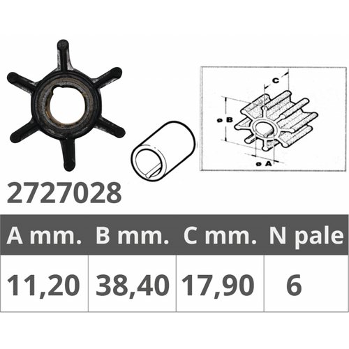 Girante Johnson/Ev. 2/4T 4/8 Hp