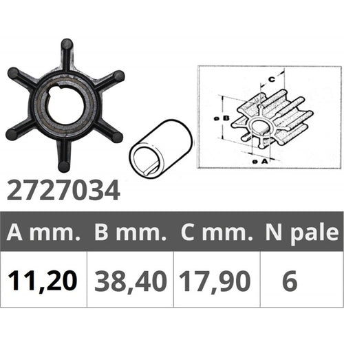 Girante Johnson/Ev. 2T 1,5-2-4-6 Hp