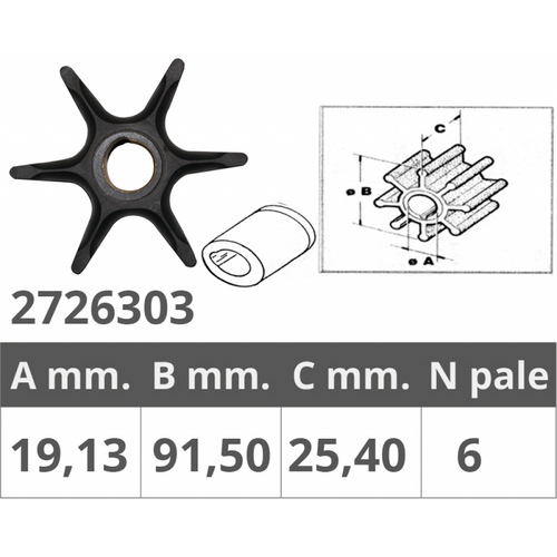 Girante Johnson/Ev. 2T 40-60Hp