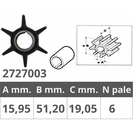 Girante Mercury 2T 20 Hp