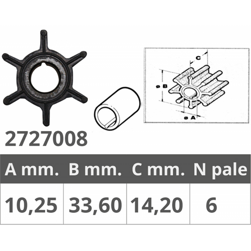 Girante Mercury 2T Tohatsu 2/4T