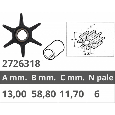 Girante Mercury 4T 9,9-15 Hp