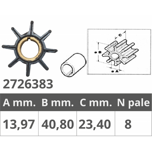 Girante Tohatsu 2/4T 9,9-15-18 Hp