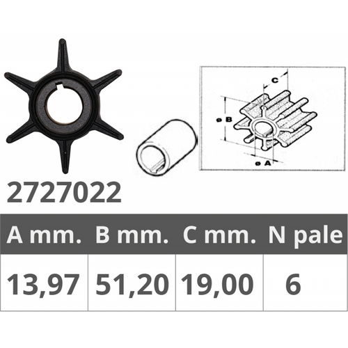 Girante Yamaha 2T 20-25 Hp