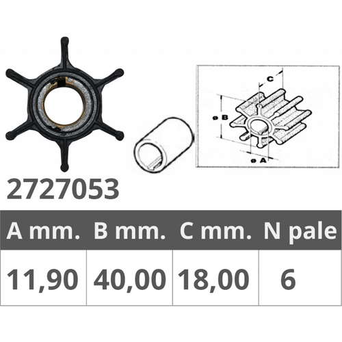 Girante Yamaha 2T 6-8 Hp