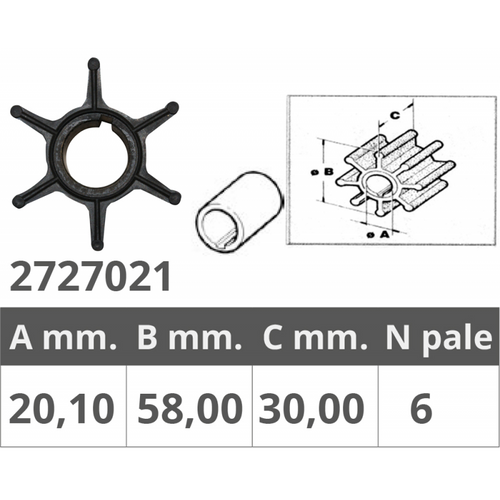 Girante Yamaha 2T 75-85-90 Hp