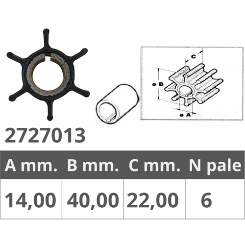 Girante Yamaha-Mariner 2T 6-15 Hp