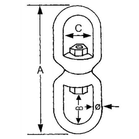 Girella Inox Occhio-Occhio Ø Mm.13