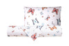 Set Copripiumino federe parure Copripiumino Stampa Digitale 100% Cotone, Made in Italy  FARFALLE MULTICOLOR