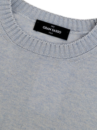 Gran Sasso Maglia Girocollo in Azzurro Pastello da uomo