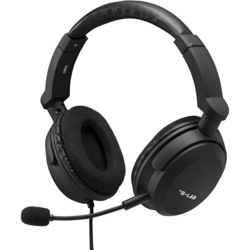 Cuffie da gioco - THE G-LAB - KORP-CARBON - Nero - Microfono staccabile - Compatibile con PC, Playstation, Xbox