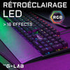 Tastiera da gioco meccanica - THE G-LAB - KEYZ -CARBON -EX/FR - Retroilluminata - Interruttore blu - Poggiapolsi - FR
