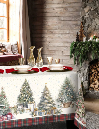 Tovaglia natalizia Gloriosa 100% puro cotone - Tessitura Randi