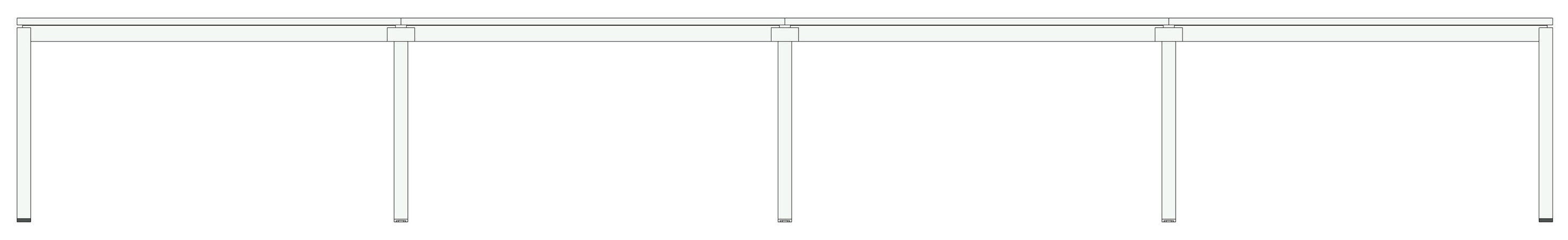 Composizione scrivanie da ufficio direzionale cm. 560/640/720/800x80x74h