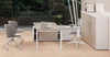 Scrivania in melaminico verniciato da ufficio operativo cm. 180/200x90x74h