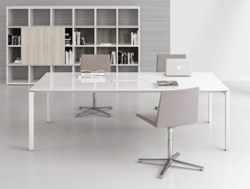 Tavolo in melaminico per sala riunioni da 8 persone cm. 240x125x74h