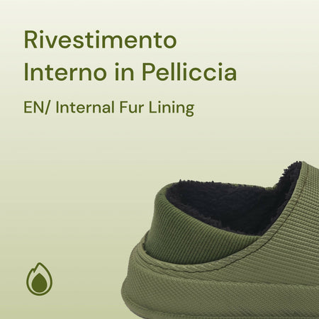 Amix Diamond Le Originali Dasoft Fantastiche Ciabatte Invernali Uomo e Donna, Pantofole Chiuse Con Peluche, Zoccoli con Pelliccia Interna, Memory Foam e Suola Antiscivolo, Sabot da Casa e Giardino