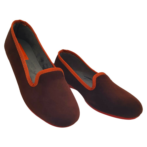 Dorea magiche ballerine donna scarpe in vellutino rasato eleganti friulane per ricevimenti, vera produzione artigianale spagnola