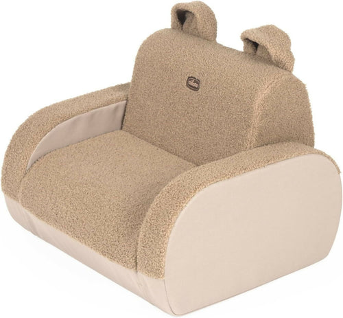 CHICCO Twist Poltroncina per Bambini Trasformabile in Sdraio e Divanetto, Sedia per Bambini con 3 Configurazioni, Comoda e Leggera, Si Trasforma con 1 Gesto - Per Bambini 12+ Mesi - colore TEDDY beige