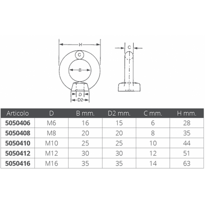 Golfare Inox 316 Femmina Ø Mm.6