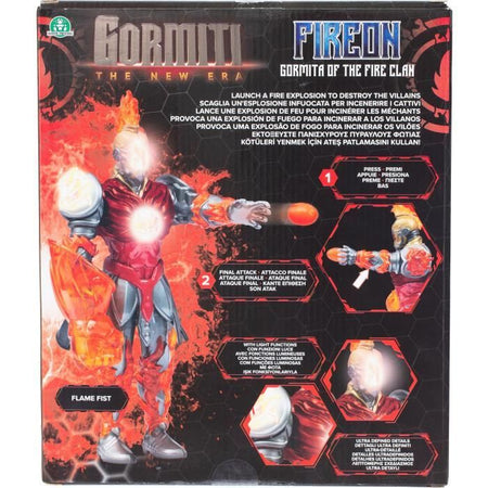 Figura articolata - GORMITI - Gormiti con attacco leggero Fuoco - Fireon - 27 cm - da 4 anni - GRV073