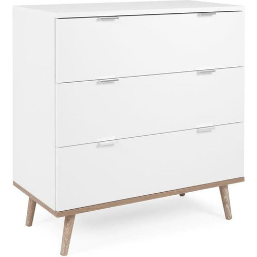 Gteborg Chest of Cassers - 3 cassetti - decorazioni in quercia bianca Sonoma - Scandinavo - L 79,8 x d 40 x H 86,5 cm