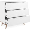 Gteborg Chest of Cassers - 3 cassetti - decorazioni in quercia bianca Sonoma - Scandinavo - L 79,8 x d 40 x H 86,5 cm